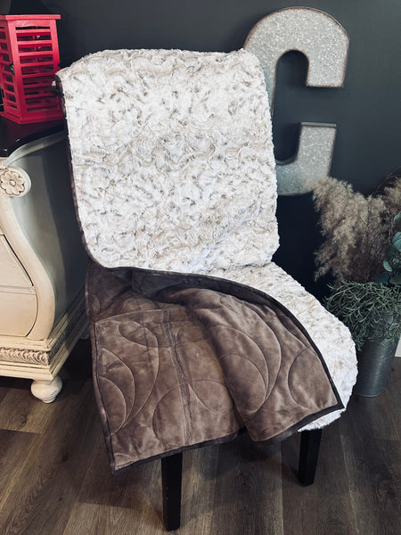 Quilted Cuddle Minky [twotoned&brown]